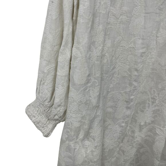 NWT $374 Abigail Zwaans St. Tropez Embroidered Tunic Dress Large - Picture 2 of 7